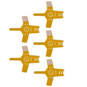 5pcs Camping String Outdoor Abat-Jour Pu Cuir Camping Lampe De Poche Abat-Jour Am&eacute;liorant La Visibilit&eacute; S&eacute;curit&eacute; Pour Tente De Pique-Jaune - Neuf