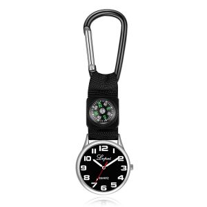 Montre De Poche À Quartz Avec Mousqueton Et Bracelet Tressé, Pour Randonnée, Voyage, Escalade, Mode Décontractée, Montre D'infirmière (Nior) - Neuf