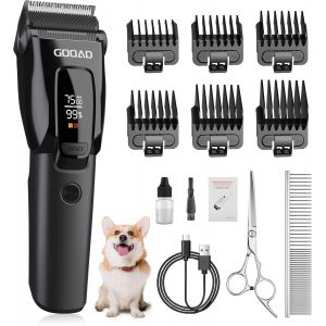 Tondeuse Pour Chien Pour Toilettage Pour Pelage Épais Et Lourd, Kit De Toilettage Pour Chien À Faible Bruit, Tondeuse Électrique Silencieuse, Sans Fil, Rechargeable, Rasoir Pour Poils D'animaux - Neuf