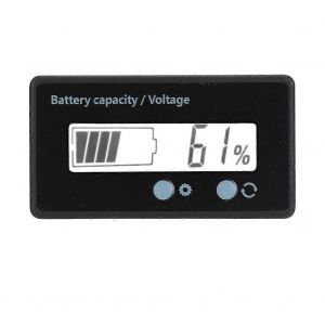GY-6GS Alimentation par batterie LCD Affichage Voltage Mètre 12-84V avec fonction d'alarme lumineuse (lumière blanche) - Neuf