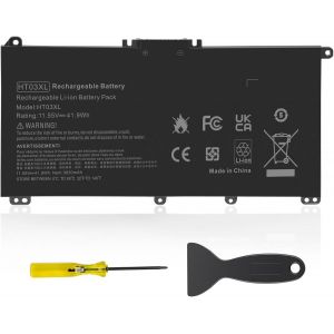 acdsgd-11.55V/41.9Wh HT03XL Batterie d'ordinateur Portable pour HP Pavilion 14-CE 14-CF 14-CK 14-CM 15-CS 15-CW 15-CU 15-DA 15-DB 15G-DR 17-by 17-CA, HP 240 G7, 245 G7, 250 G7, 255 G7 HT03XL HTO3XL - Neuf
