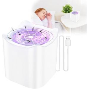 BRS-Lampe Anti Moustique, Attrape-Mouche Mosquito Repellent, USB Piège à Insectes électrique, 180°Lumière Tueuse de Moustiques pour Cuisine Chambre d'enfants Intérieure et L'extérieur - Neuf
