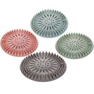 4pcs salle de bain égout cheveux filtre évier de cuisine bassin déodorant barrière silicone anti-cheveux drain de sol - Neuf
