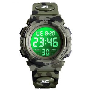 Montre Num&eacute;rique Pour Enfants,Sports Num&eacute;riques 50m &Eacute;tanche Led Montres R&eacute;veil Montre-Bracelet Lumineuse - Neuf