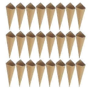 120 Pcs Feuilles De Papier Kraft Cônes De Confettis De Mariage Cônes De Pétales En Papier Kraft Cônes De Confettis En Papier Kraft-Bon - Neuf