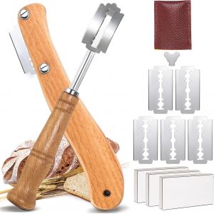 Oayew-Lame Boulanger, Lame A Pain, Couteau &Agrave; Pain Avec 20 Acier Inoxydable Lames Pour La P&acirc;te &Agrave; Pain Bricolage Ustensiles De Cuisson Cuisine - Neuf