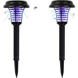 Pack de 2 Solaire Insectifuge Feux de plein air, chasse-Moustiques, Électronique, de l'Insectifuge, anti-Moustiques, Bug Zapper, d'Insectes, Bug Zapper, lotion anti-Moustique et l'Éclairage du Jardin (UV Chemin de la Lumière) - Neuf
