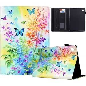 Coque Pour Samsung Galaxy Tab A8 10.5"" (Sm-X200/X205) 2021 Tablette Housse De Protection,Pu Cuir Flip &Eacute;tui Case Pour Samsung Galaxy Tab A8, Smart Tablette Cover Case, Fleurs Color&eacute;[Coq9125710] - Neuf