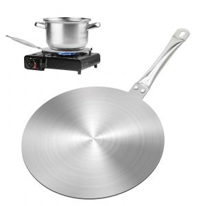 Plaque D'adaptation Pour Plaque &Agrave; Induction En Acier Inoxydable Avec Dissipateur Thermique, Poign&eacute;e &Agrave; Rivets, 28 Cm (11 Pouces), Id&eacute;ale Pour La Cuisine Et La Maison. - Neuf