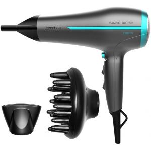 Sèche Cheveux Bamba Ionicare 5200 Aura Black. Technologie Ionique Réelle Avec Un Grand Débit D'air, Fonction D'air Froid 2300w, Buse De Précision (1,8 Mètres De Fil, Noir) - Neuf