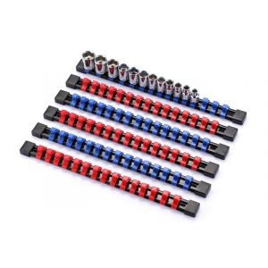 Rails de rangement pour douilles 6 pi&egrave;ces pour douilles 1/2, 3/8 et 1/4 pouce - Solution de rangement durable et polyvalente - Neuf