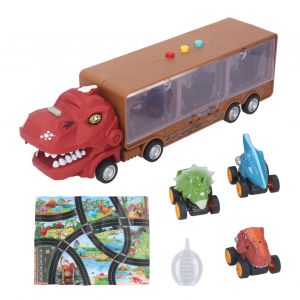 Camion Transporteur De Dinosaures, Eclairage, Musique, Pulverisation, Transport, Voiture, Camion Transporteur, Jouet Pour Enfants, Modele De Camion Porte-Conteneurs - Neuf