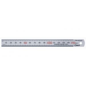 Règle de mesure flexible en acier inoxydable chromé mat avec double graduation en mm et mm 1000x35x1,5 mm Limit MLFF1000 - Neuf