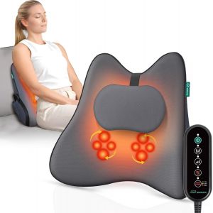 Masseur De Nuque Shiatsu Avec Chaleur, 4d P&eacute;trin Pour Le Dos & Cou, Coussin De Massage Pour Le Dos Nuque &Eacute;paule, Masseur Dos Nuque, Cadeaux Pour Maman Papa Femmes - Neuf