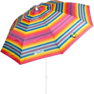 Ulteronixshop-Parasol, 220 cm, Pare-Soleil R&eacute;sistant au Vent, Toit de Ventilation, M&acirc;t 28-32 mm, Protection UV50, Comprend Un Sac de Rangement, Beach - Neuf