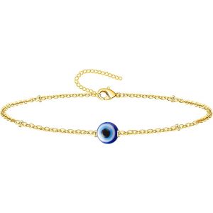 Eryi-Bracelet Oeil Turc En Acier Inoxydable Ou En Fil + Un Bracelet 7 Noeuds (Gratuit), Amulettes Porte-Bonheur Et Protection Contre Le Mauvais ?il Bijoux Homme Bracelets Femme Fille - Neuf
