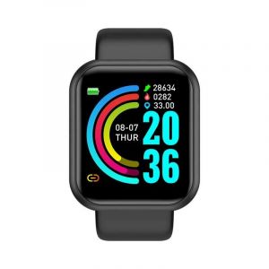 Contrôle De La Musique Montre Intelligente Hommes Femmes Calories Moniteur De Fitness En Cours D'Exécution Tracker Sport Écran Couleur Y68 Smartwatch Pour Android Ios.Black Y68. - Neuf