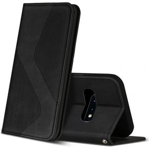 Case For Samsung Galaxy S10E, Premium Leather Protective Case Cover With [Card Slots] [Magnetic], Flip Folio Wallet For Samsung Galaxy S10E (Black) - Neuf