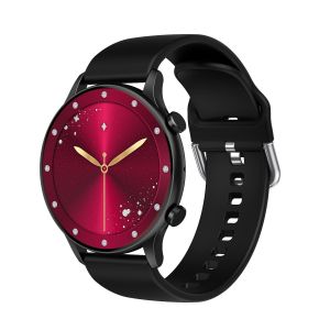 Montre Connect&eacute;e &Eacute;cran Amoled 1.32 Pouces &Eacute;tanche Rose Suivi Sant&eacute; Fitness Noir Yonis - Neuf