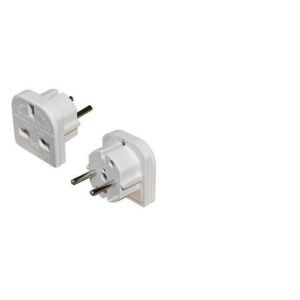 Adaptateur Secteur pour Prise Anglaise UK vers France Belgique FR BE. - Neuf