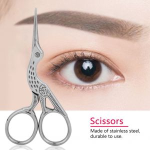 Ciseaux a sourcils retro en acier inoxydable pour tailleur (argente) - Neuf