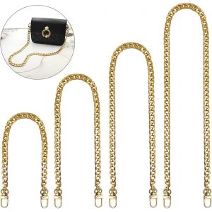 4 Morceaux de Sac à main de la Chaîne d'Ensemble, Métal Chaîne de Remplacement, le Remplacement de la Chaîne, l'Or Chaîne de Sac avec Boucles pour Sac à Bandoulière, Sac, Sac à main - Neuf
