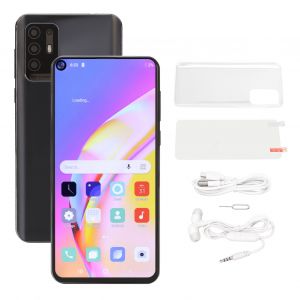 Telephone portable 4G 6,5 pouces HD 4 Go et 64 Go LTE, double carte, double veille, reconnaissance faciale pour telephone android, gris quotidien - Neuf
