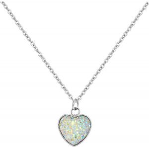 Kal-Collier Femme Or, Cha&icirc;ne Pendentif Coeur Color&eacute; En Acier Inoxydable, Cadeaux D'anniversaire Personnalis&eacute;s Pour Femmes Et Filles - Neuf