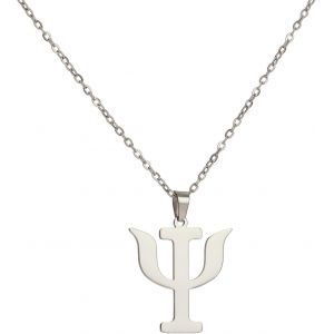 Kal-Collier Avec Pendentif Symbole Psi Pour Femme, Alphabet Grec, Psychologie, Psychiatrie, Symbole Psi Pour Étudiants Diplômés En Psychologie - Neuf