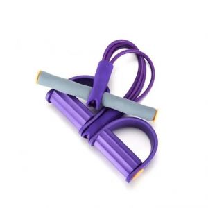 Rameur Élastique À Abdominaux 4 Avec Repose-Pieds Pour Exercice De Fitness Et Yoga - Couleurs Aléatoires - Neuf