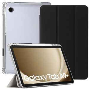 Coque Pour Samsung Galaxy Tab A9+ / A9 Plus (11 Pouces) Avec Porte-Stylet, Protection Antichoc Coins Renforcés - Noir - Neuf