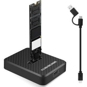Station d'accueil SSD, USB 3.2 Ge 2 10G M.2 NVMe SATA, adaptateur pour disque dur SSD NVMe NGFF pour SSD 2230, 2242, 2260, 2280 - Neuf