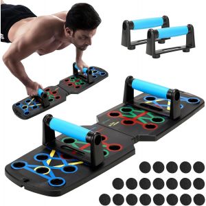 Planche De Pompes Pliable Avec Poignées De Pompes - Multifonction - Pour Entraînement Musculaire - Formes Efficaces - Accessoire De Fitness - Pompe À Planche Pour Homme Et Femme[Ela710065] - Neuf