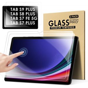 Verre Tremp&eacute; pour Samsung Galaxy Tab S9 FE Plus/Tab S9 Plus/S7 FE/Tab S8 Plus/Tab S7 Plus 12.4 Pouces Film tremp&eacute;,Protection &Eacute;cran pour Samsung Tab S9 FE+/Tab S9+/S8+/S7+/S7 FE - Neuf