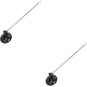 Nouvelhorizonstore-Lot De 2 Supports De Drapeau T&eacute;lescopiques &Agrave; Ventouse R&eacute;glables Pour Parade En Plein Air - Montage Sur V&eacute;hicule - Support Stable Pour Bateaux Et Fen&ecirc;tres De Voiture - Noir - Neuf