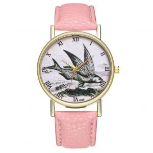 Montre-Bracelet A Quartz Avec Cadran Retro, Unisexe Et Decontractee, Pour Hommes Et Femmes - Rose - Neuf