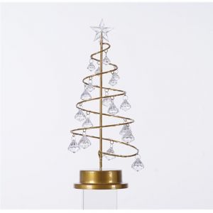 Table en m&eacute;tal pour l'arbre de No&euml;l de la lampe spirale en fer forg&eacute; d&eacute;coratif boule de Cristal display stand - Neuf