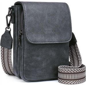RFCBC-Sacs bandoulière femme,Petit Sac à Bandoulière,Besace Sacoche Messenger Téléphone Cuir PU Rigide Sac à Bandoulière Femme Portefeuille en Cuir PU avec Réglables Bandoulière - Neuf