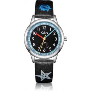 Bnhgc-Montre Enfant Set Analogique Quartz Bracelet Montres Filles Etanche Sport Dessin Montres Cuir Time Teacher Montres Fille Garçons Elégantes 5 6 7 8 9 10 Ans Anniversaire Pour Enfants - Neuf