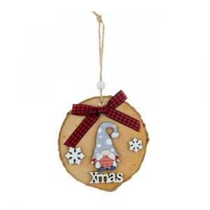 2pcs Pouvez DIY &Eacute;crire et de Donner des Cadeaux, des D&eacute;corations de No&euml;l du Journal Puce D&eacute;corations d'Arbre de No&euml;l en Bois Pendentif (Style 4) - Neuf