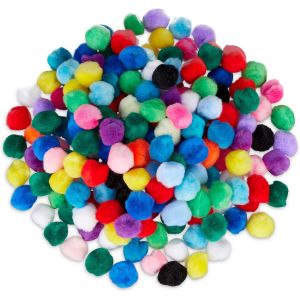 Pompons Colorés Loisirs Créatifs Boules Diy Décoration 2 Cm Set De 200 Anniversaire Mariage,Multicoloré - Neuf