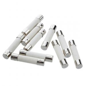 10 pcs AC 250 V 15 A 6 x 30 mm grande vitesse coup de pied cylindrique tube fusible c&eacute;ramique blanc + argent - Neuf