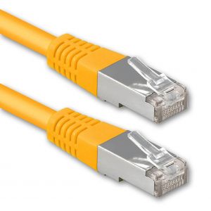 7,5 m jaune-1 pi&egrave;ce C&acirc;ble patch Cat.6 c&acirc;ble r&eacute;seau CAT6 S-FTP Gigabit Lan PIMF CAT 6 cuivre CU sans halog&egrave;ne Internet DSL console de jeu Smart TV - Neuf