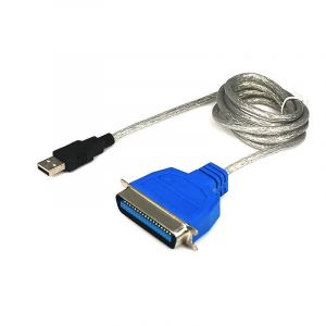 Câble d'impression USB vers port parallèle Câble USB vers imprimante IEEE1284 cabine de connexion tressée transparente - Neuf