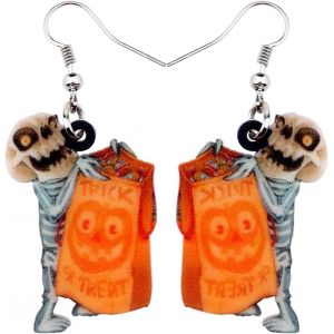 Kal-Acrylique Halloween Troublemaker Tête De Mort Boucles D'oreilles Sweet Pendants Mode Bijoux Pour Fille Femmes Cadeau Charms - Neuf