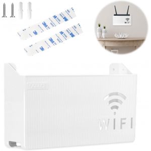 MEVRONISSHOP-Boîte de Rangement pour Routeur WiFi, Boîte de Stockage de Routeur, Cache Box WiFi, Étagere Radiateur, Étagère de Routeur Murales, Support de Router Storage Box, pour la Décoration de la - Neuf