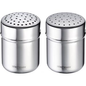 Lot De 2 Pots À Épices Grossiers Et Fins Avec Couvercle Fraîcheur-Volume : Environ 80-100 G-Plastique/Acier Inoxydable-Gros,Argenté/Transparent-695222e6 - Neuf