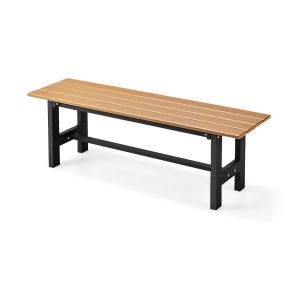 Banc De Jardin Pour 2 Personnes 120 X 36 X 40,5 Cm Antirouille Ergonomique Design &Eacute;l&eacute;gant En Hdpe Marron Helloshop26 20_0010557 - Neuf