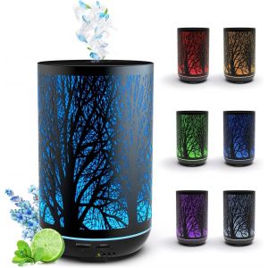 Jgd-Diffuseur D'ar&ocirc;mes Pour Huiles Essentielles, 300 Ml Diffuseur De Parfum D'ambiance Humidificateur Avec Veilleuse 7 Couleurs, Arr&ecirc;t Automatique Avec Fonction Minuteur. - Neuf