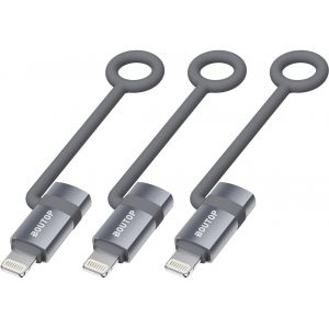 TRAHOO-[Certifi&eacute; Apple MFi Adaptateur USB C vers Lightning 36W pour Une Charge Rapide Compatible avec iPhone, iPad - [3 Paquet, Gris Clair] - Neuf